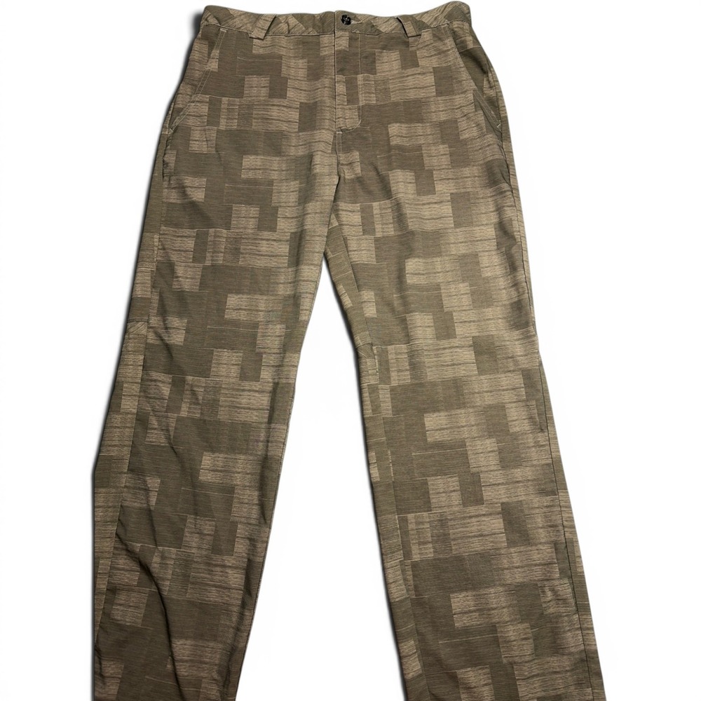 OGIO Mens Golf Pants 32x32 Olive Brown Digital Camo Performance Stretch